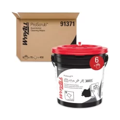 WypAll Power Clean ProScrub Pre-Saturated Wipes, 9.5 X 12, Citrus Scent, Green, 75/Bucket, 6 Buckets/Carton -Professional cleaning tool store 7f77e9a3d4b6db8781fa13b663ed1bd910