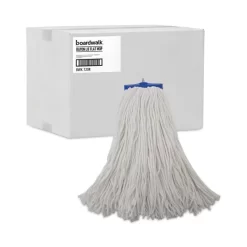 Boardwalk Mop Head, Economical Lie-Flat Head, Rayon Fiber, 20oz, White, 12/Carton -Professional cleaning tool store 803947528be2ad7e334dc423265fb277c9