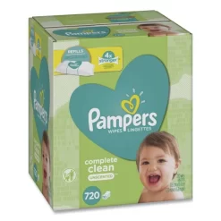 Pampers® Pampers Complete Clean Baby Wipes, 1-Ply, Baby Fresh, 7 X 6.8, White, 80 Wipes/Pack, 9 Packs/Carton