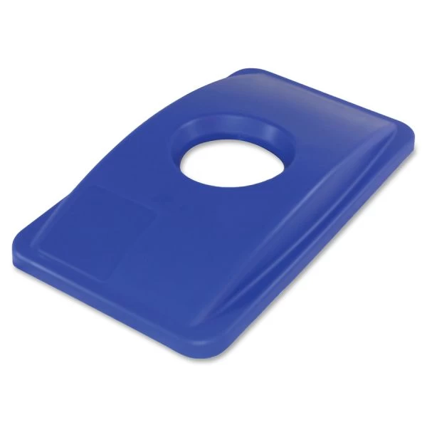 Thin Bin Round Cut Out Blue Lid 1 Thin Bin Round Cut Out Blue Lid