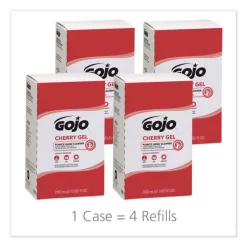 GOJO Cherry Gel Pumice Hand Cleaner, Cherry Scent, 2,000 Ml Refill, 4/Carton -Professional cleaning tool store 80a4414195f016c087cd262c789a9a05ee