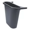 Rubbermaid Commercial Saddle Basket Recycling Bin, Plastic, Black