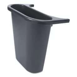 Rubbermaid Commercial Saddle Basket Recycling Bin, Plastic, Black