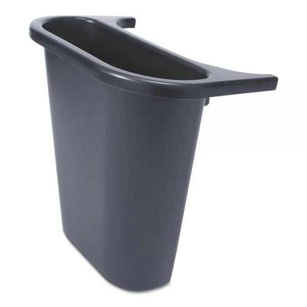 Rubbermaid Commercial Saddle Basket Recycling Bin, Plastic, Black 1 Rubbermaid Commercial Saddle Basket Recycling Bin, Plastic, Black