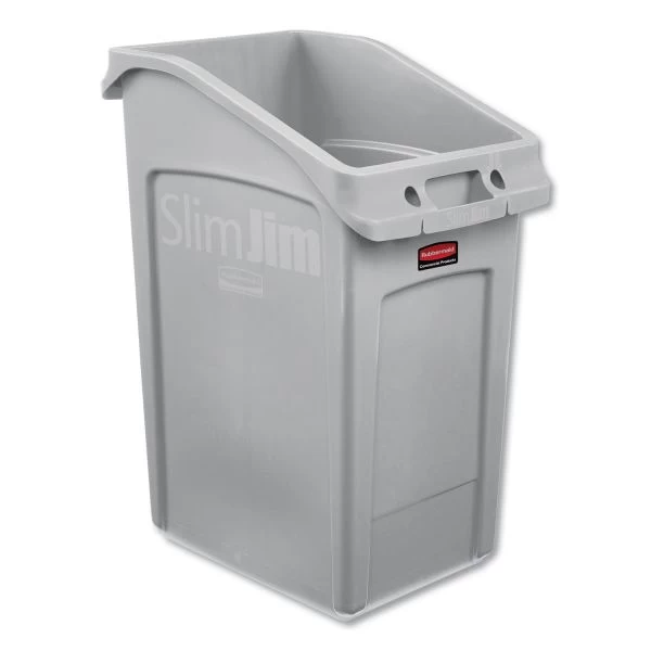Rubbermaid Commercial Slim Jim Under-Counter Container, 23 Gal, Polyethylene, Gray 1 Rubbermaid Commercial Slim Jim Under-Counter Container, 23 Gal, Polyethylene, Gray