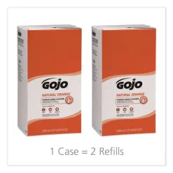 GOJO NATURAL ORANGE Pumice Hand Cleaner Refill, Citrus Scent, 5,000 ML, 2/Carton -Professional cleaning tool store 84882c82c0d26e1b958bed0d0f5288d1f7