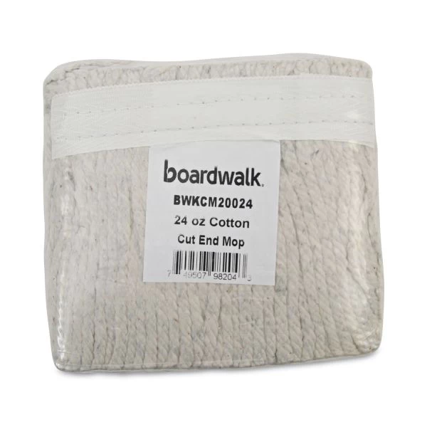 Boardwalk Banded Cotton Mop Heads, 24oz, White, 12/Carton 3 Boardwalk Banded Cotton Mop Heads, 24oz, White, 12/Carton - Image 3