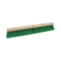 Boardwalk Floor Broom Head, 3" Green Flagged Recycled PET Plastic Bristles, 24" Brush