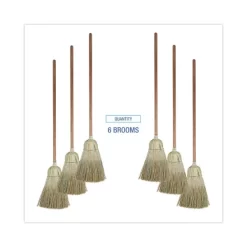 Boardwalk Corn/Fiber Brooms, Corn/Synthetic Fiber Bristles, 60" Overall Length, Gray/Natural, 6/Carton 11 Boardwalk Corn/Fiber Brooms, Corn/Synthetic Fiber Bristles, 60" Overall Length, Gray/Natural, 6/Carton -Professional cleaning tool store 854582e106411bdf081864d5d771b4daf5