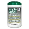 Simple Green Safety Towels, 1-Ply, 10 X 11.75, White, Unscented, 75/Canister, 6 Canisters/Carton