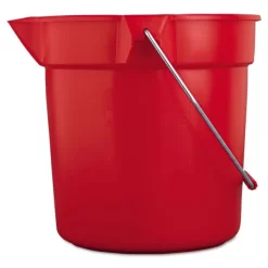 Rubbermaid Commercial BRUTE Round Utility Pail, 10 Qt, Plastic, Red, 10.5" Dia