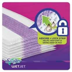 Swiffer WetJet System Refill Cloths, 11.3" X 5.4", White, 24/Box 12 Swiffer WetJet System Refill Cloths, 11.3" X 5.4", White, 24/Box -Professional cleaning tool store 8a4842ae7016387552f27aa88d7e7229fd