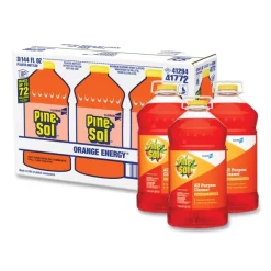Pine-Sol All-Purpose Cleaner, Orange Energy, 144 Oz Bottle, 3/Carton -Professional cleaning tool store 8add49f41b8de098fce38871ddc8068f9f
