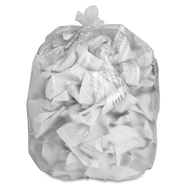 Genuine Joe 60 Gallon Trash Bags, Clear, High-Density, 17 Micron Thickness, 200/Carton 1 Genuine Joe 60 Gallon Trash Bags, Clear, High-Density, 17 Micron Thickness, 200/Carton