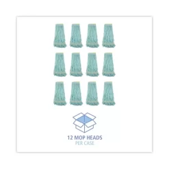 Boardwalk EcoMop Looped-End Mop Head, Recycled Fibers, Extra Large Size, Green, 12/CT -Professional cleaning tool store 8b69d1a7f9ae20988d5b1bbc42ba5cd5da