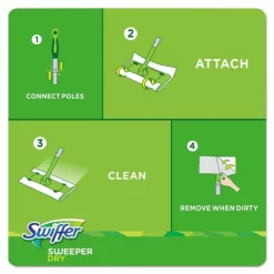 Swiffer Dry Refill Cloths, White, 10.4 X 8, 37/Box, 4 Boxes/Carton -Professional cleaning tool store 8c0315a7a7b6271fb7fc1affb2261a4cbe