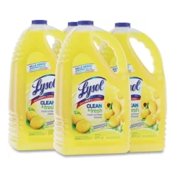 LYSOL Brand Clean And Fresh Multi-Surface Cleaner, Sparkling Lemon And Sunflower Essence, 144 Oz Bottle, 4/Carton -Professional cleaning tool store 8c4558124c67e12dd596c854a486f55257