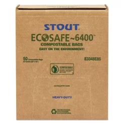 Stout By Envision EcoSafe-6400 Bags, 32 Gal, 0.85 Mil, 33" X 48", Green, 50/Box 19 Stout By Envision EcoSafe-6400 Bags, 32 Gal, 0.85 Mil, 33" X 48", Green, 50/Box -Professional cleaning tool store 8e8083883d5a13443bf18880860eb876a4