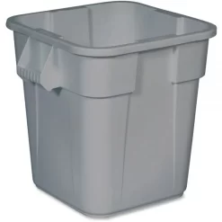 Rubbermaid Commercial Square Brute Container, 28 Gal, Polyethylene, Gray -Professional cleaning tool store 8ea459b2966b7da919bb10964aa5701167