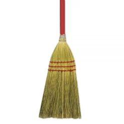 Boardwalk Corn/Fiber Brooms, Corn/Synthetic Fiber Bristles, 36" Overall Length, Gray/Natural, 12/Carton