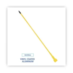 Boardwalk Plastic Jaws Mop Handle For 5 Wide Mop Heads, Aluminum, 1" Dia X 60", Yellow -Professional cleaning tool store 8faf552a8f8448c611d92950ebcbe1ec84