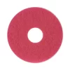 Boardwalk Standard Buffing Floor Pads, 12" Diameter, Red, 5/Carton