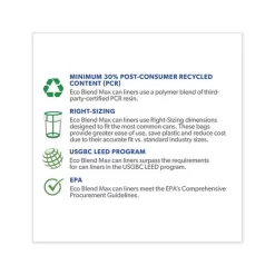 Heritage Eco Blend Max Can Liners, 33 Gal, 0.8 Mil, 33" X 39", Blue, 25 Bags/Roll, 8 Rolls/Carton 9 Heritage Eco Blend Max Can Liners, 33 Gal, 0.8 Mil, 33" X 39", Blue, 25 Bags/Roll, 8 Rolls/Carton -Professional cleaning tool store 910d315fa79fe07ddc83b3108b99ac3e7c