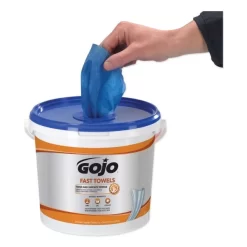 GOJO FAST TOWELS Hand Cleaning Towels, 9 X 10, Fresh Citrus, Blue, 225/Bucket, 2 Buckets/Carton -Professional cleaning tool store 915515f7cbc29ea66c2c6a609fba8ed08c