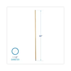Boardwalk Lie-Flat Screw-In Mop Handle, Lacquered Wood, 1.13" Dia X 60", Natural -Professional cleaning tool store 91948da1e6861a08c8f8b9734b9540f13f