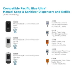 Georgia Pacific Professional Pacific Blue Ultra Soap/Sanitizer Dispenser, 1,200 ML, White 15 Georgia Pacific Professional Pacific Blue Ultra Soap/Sanitizer Dispenser, 1,200 ML, White -Professional cleaning tool store 91a56dd2d5caea04c44144b3396d76ec86