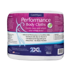 2XL Performance Body Cloths, 1-Ply, 6 X 8, Unscented, White, 700/Pack, 2 Packs/Carton