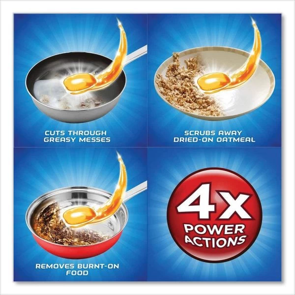 FINISH Dish Detergent Gelpacs, Orange Scent, 54/Box 4 FINISH Dish Detergent Gelpacs, Orange Scent, 54/Box - Image 4