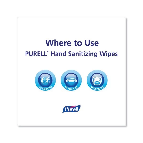 PURELL Hand Sanitizing Wipes Alcohol Formula, 6 X 7, Unscented, White, 175/Canister, 6 Canisters/Carton 9 PURELL Hand Sanitizing Wipes Alcohol Formula, 6 X 7, Unscented, White, 175/Canister, 6 Canisters/Carton - Image 9