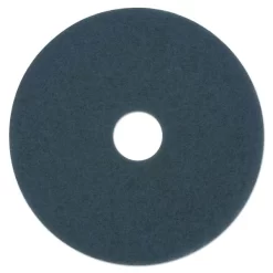 Boardwalk Standard Scrubbing Floor Pads, 14" Diameter, Blue, 5/Carton