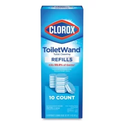Clorox Disinfecting ToiletWand Refill Heads, Blue/White, 10/Pack, 6 Packs/Carton