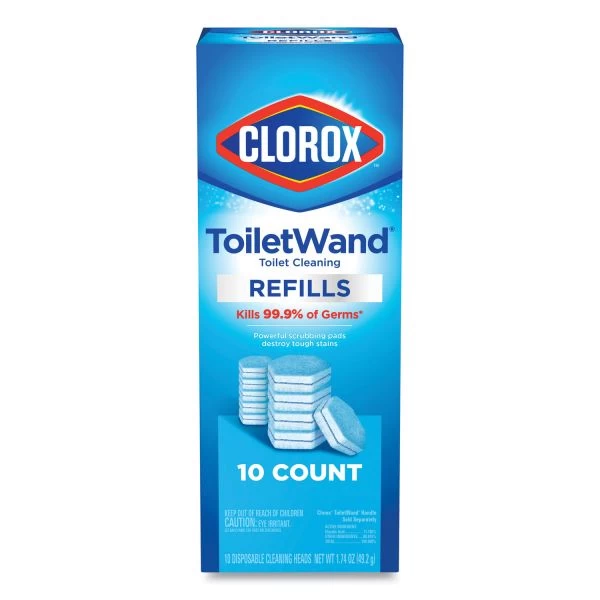 Clorox Disinfecting ToiletWand Refill Heads, Blue/White, 10/Pack, 6 Packs/Carton 1 Clorox Disinfecting ToiletWand Refill Heads, Blue/White, 10/Pack, 6 Packs/Carton