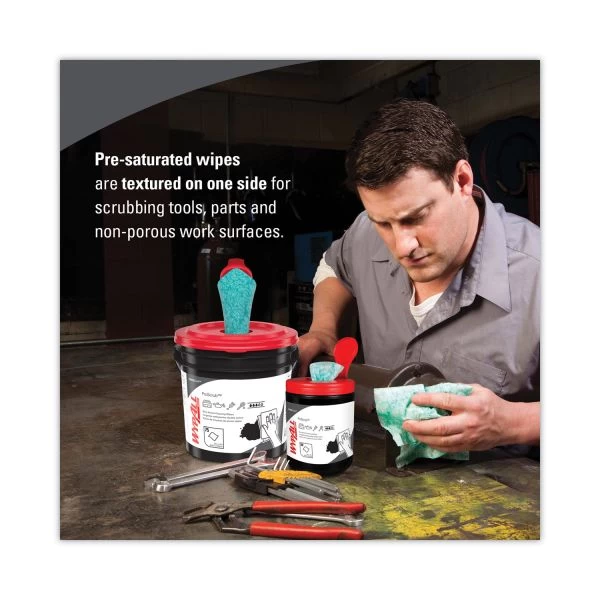 WypAll* Heavy-Duty Waterless Cleaning Wipes, 12 X 12, Green-White, 50/Canister, 8/Ct 7 WypAll* Heavy-Duty Waterless Cleaning Wipes, 12 X 12, Green-White, 50/Canister, 8/Ct - Image 7