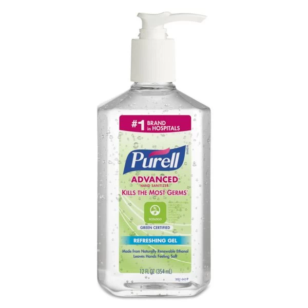 PURELL Green Certified Advanced Gel Hand Sanitizer, Fragrance-Free, 12 Oz Pump Bottle, 12/Carton 1 PURELL Green Certified Advanced Gel Hand Sanitizer, Fragrance-Free, 12 Oz Pump Bottle, 12/Carton