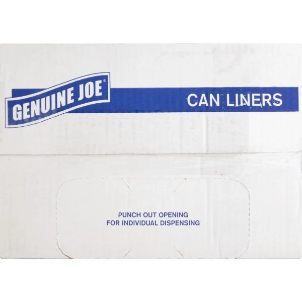 Genuine Joe 45 Gallon Trash Bags, Clear, Low-Density, 0.60 Mil Thickness, 250/Pack 4 Genuine Joe 45 Gallon Trash Bags, Clear, Low-Density, 0.60 Mil Thickness, 250/Pack - Image 4