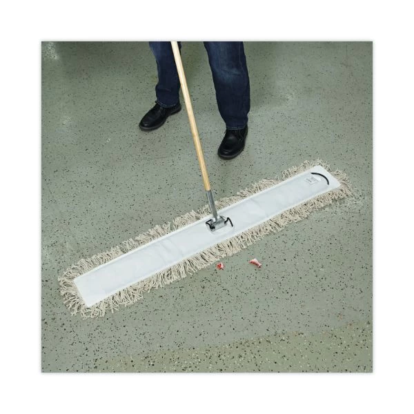 Boardwalk Industrial Dust Mop Head, Hygrade Cotton, 48w X 5d, White 4 Boardwalk Industrial Dust Mop Head, Hygrade Cotton, 48w X 5d, White - Image 4