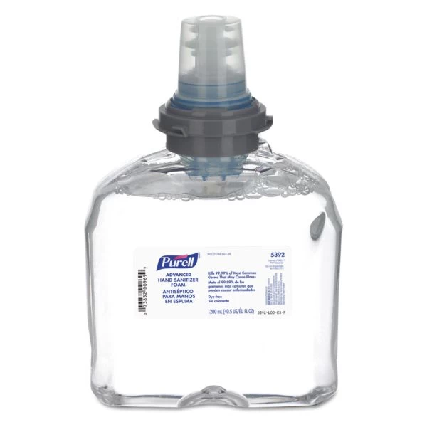 PURELL Advanced TFX Foam Instant Hand Sanitizer Refill, 1200mL, White, 2/Carton 1 PURELL Advanced TFX Foam Instant Hand Sanitizer Refill, 1200mL, White, 2/Carton