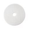 3M Low-Speed Super Polishing Floor Pads 4100, 13" Diameter, White, 5/Carton