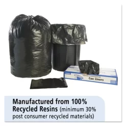 Stout By Envision Total Recycled Content Plastic Trash Bags, 65 Gal, 1.5 Mil, 50" X 51", Brown/Black, 100/Carton -Professional cleaning tool store a0b466914c40aca871375ef9f384006084