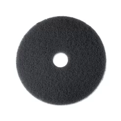 3M Low-Speed High Productivity Floor Pads 7300, 19" Diameter, Black, 5/Carton