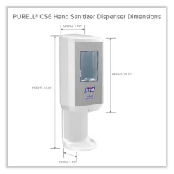 PURELL CS6 Hand Sanitizer Dispenser, 1,200 ML, 5.79 X 3.93 X 15.64, White -Professional cleaning tool store a1da255a0f1abd1594f65b0169e3a758de