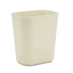 Rubbermaid Commercial Fiberglass Wastebasket, 3.5 Gal, Fiberglass, Beige