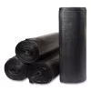 Inteplast Group Low-Density Commercial Can Liners, 60 Gal, 1.2 Mil, 38" X 58", Black, 10 Bags/Roll, 10 Rolls/Carton