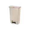 Rubbermaid Commercial Streamline Resin Step-On Container, Front Step Style, 13 Gal, Polyethylene, Beige