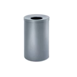 Safco Black Speckle Receptacles, 35 Gal, Steel, Black Speckle