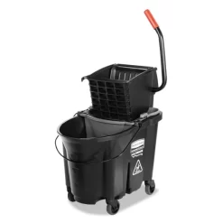 Rubbermaid Commercial WaveBrake Side-Press Wringer/Bucket Combo, 35 Qt, Black -Professional cleaning tool store a4fc2f3789dc301b1af74301fdff112985